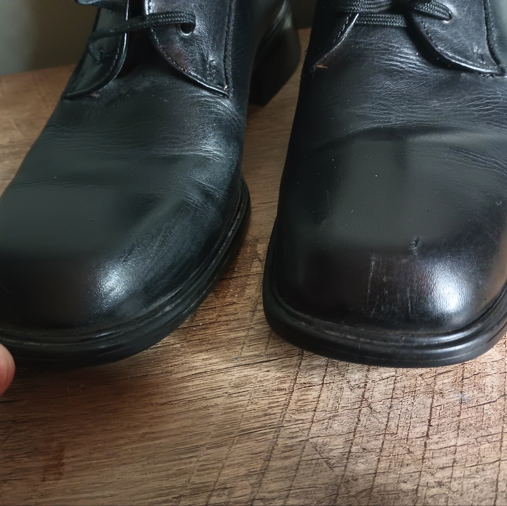 Santana Canada Womens Lace Up Oxford Boots Black 9-9.5 Academia Steampunk - Picture 3 of 15